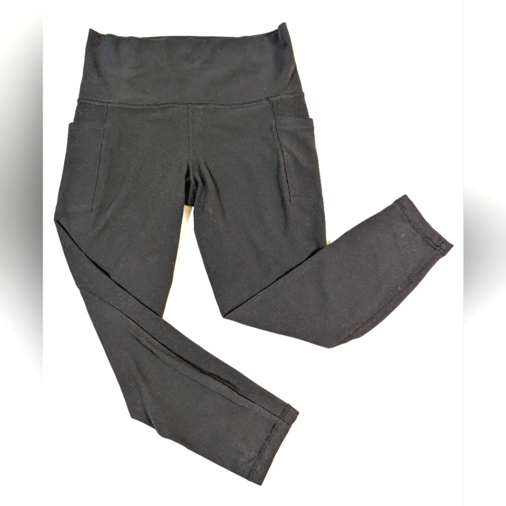 ATHLETA, Salutation 7/8 Tights, Black, Size Small Petite, EUC